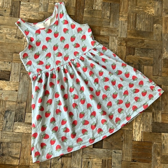 H&M Strawberry Sleeveless Cotton Sun Dress Size 6X - Picture 1 of 6